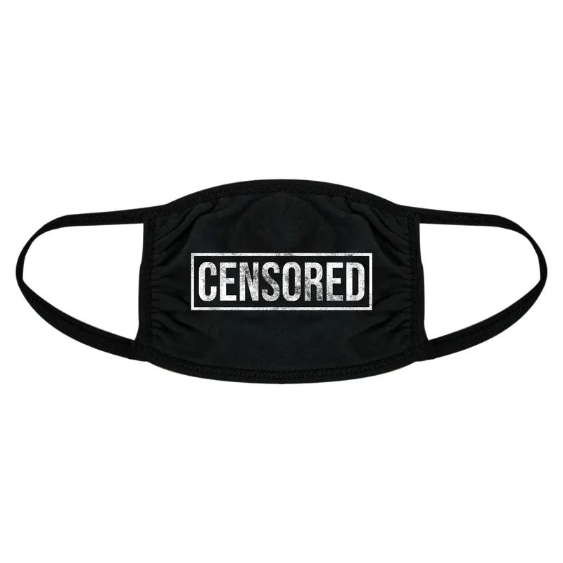 Censored Face Mask Funny Swearing Curse Explicit Graphic Nose and Mouth Covering Funny Masks for Adults Funny Sarcastic ...