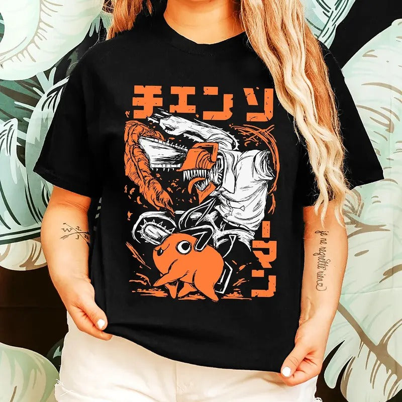 Chainsaw Man Shirt, Denji Shirt, Anime Shirt, Anime Graphic Tees, Chain Saw Man Shirt, Anime Merch, Gift For Him, Gift...