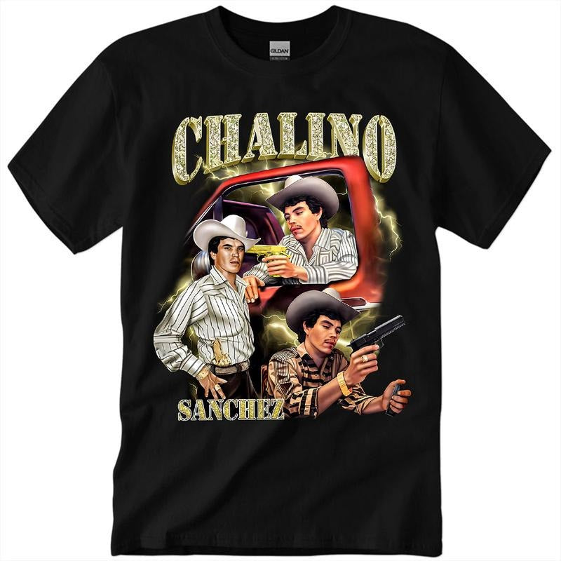 Chalino Sanchez Dark Metal Lettering Shirt, Chalino Shirt, Chalino Sanchez Fan Gift, Mexican Artist Shirt Hoodie, Sweatshirt