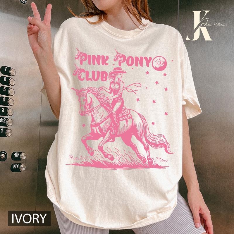 Chappell Roan T-Shirt Pink Pony Club Shirt Midwest Princess 2024 Tour Tee Ivory Unisex Heavy Cotton Tee Crew Neck Drop...