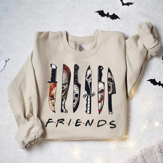 Characters Friends SweatShirt, Friends Halloween Tee, Halloween Shirt, Characters Friends Sweatshirt, Halloween...