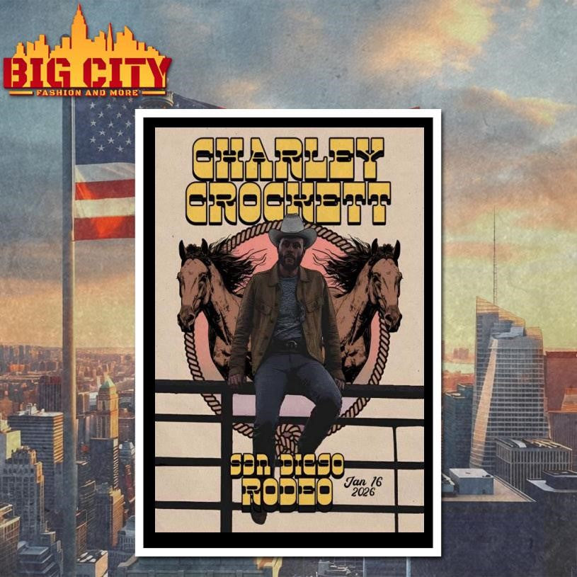 Charley Crockett San Diego Rodeo January 16 2026 Poster Shirt