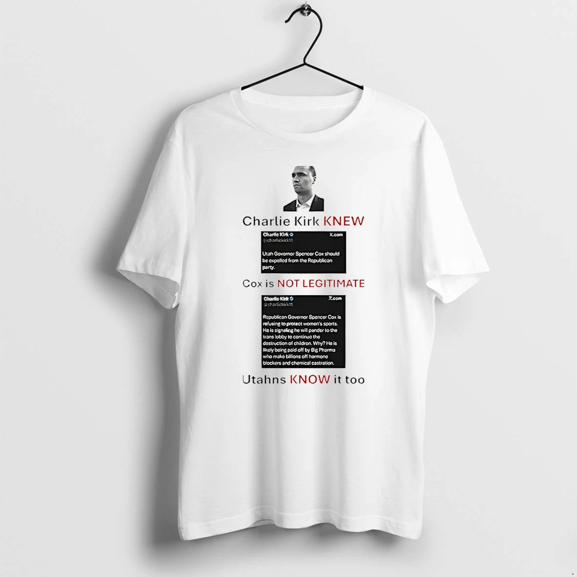 Charlie Kirk New Cox Is Not Legitimate Utahns Know It Too Tshirts Sweater