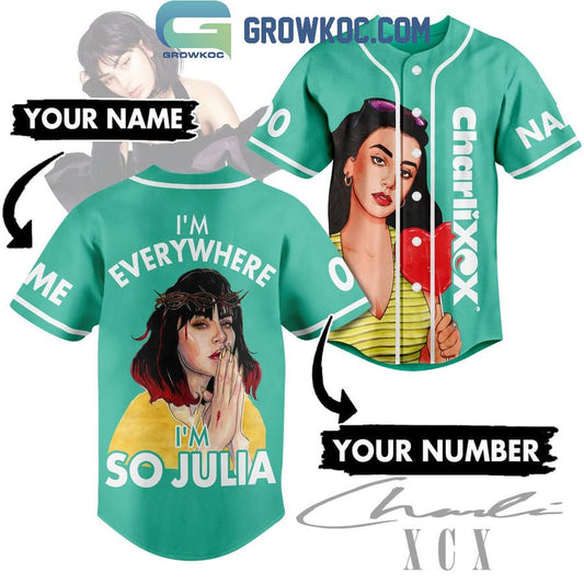 Charlie XCX I’m Everywhere I’m So Julia Personalized Baseball Jersey