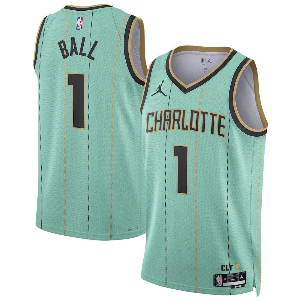 Charlotte Hornets #1 LaMelo Ball Brand Unisex 202425 Swingman Player Jersey - City Edition - Mint