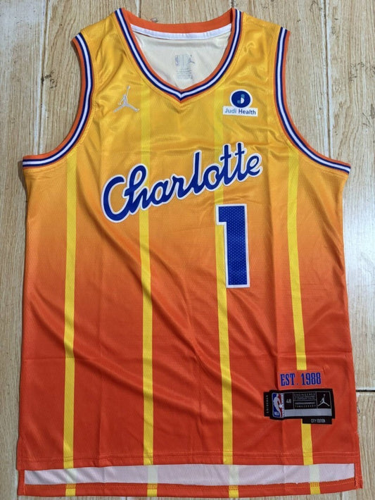 Charlotte Hornets #1 LaMelo Ball Hornets 1 City Edition Style 2