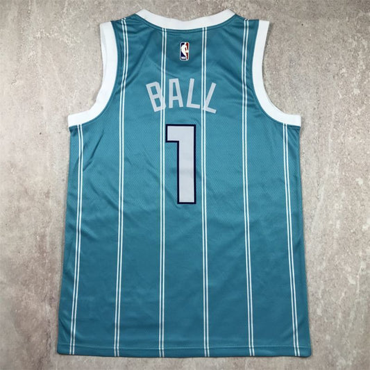 Charlotte Hornets #1 LaMelo Ball Hot Press Hornets 1 Light Blue s-xxl Style 1