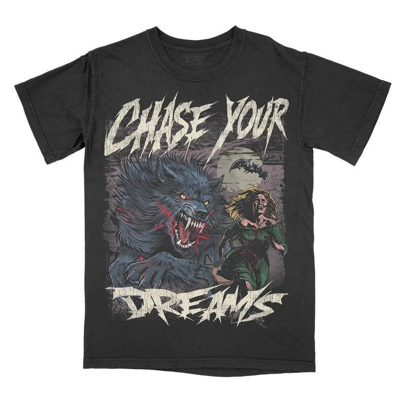 Chase Your Dreams Comfort Colors Werewolf Unisex T-shirt Gothic Alternative Fashion Hoodie, Sweatshirt | WearSparks.com