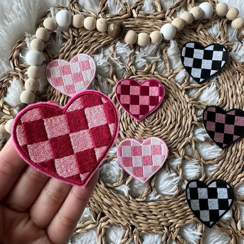 Checkered Heart Iron On Patch T-Shirts, Hoodie, Sweatshirt | WearSparks.com