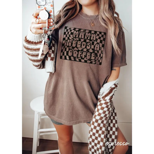 Checkered Mama Shirt Retro Mama Shirt Mothers Day Gift Mom Life Shirt Motherhood Shirt Mom Sweatshirt Mom Gift Coffee ...