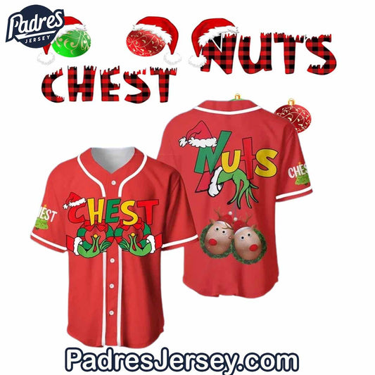 Chest Nuts Christmas Baseball Jersey Outfit - Padres Jersey Oasis: Elevate Your Baseball Style Game T-Shirts, Hoodie,...