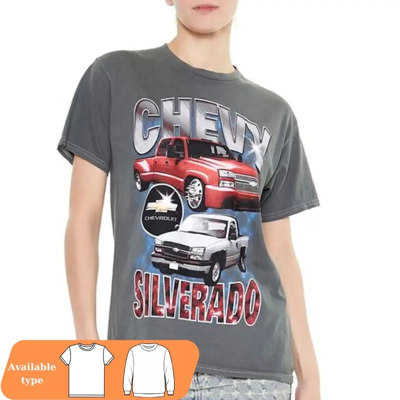 Chevy Silverado Graphic Tee, Classic Chevy T-Shirt, Truck Lover Shirt, Unisex Silverado Shirt, Car shirt, Truck shirt...