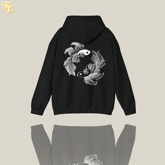 Chibi x Betta Fish Hoodie "Shinyuu" Anime Inspired Womens Mens Unisex Clothing Gojo Geto JJK Casual Crewneck Graphic...