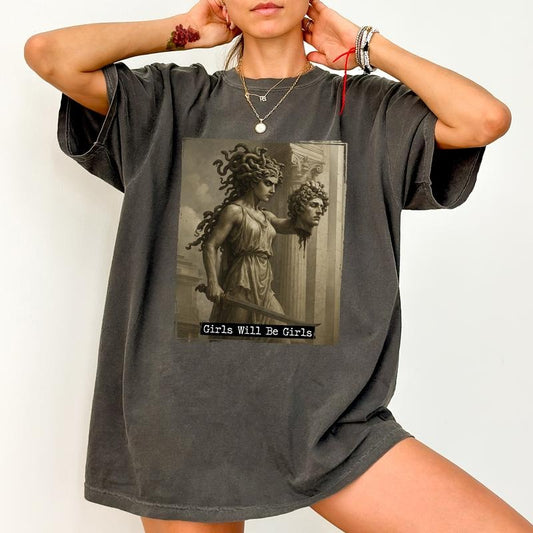 ChicCotton Vintage Girls Will Be Girls Comfort Colors Shirt, Retro Feminism T-shirt, Women's Rights Graphic Tee, Vintage...