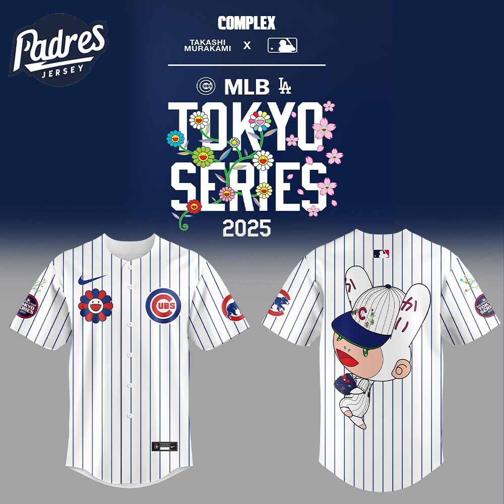 Chicago Cubs Baseball Jersey Takashi Murakami x World Tour Tokyo Series - Padres Jersey Oasis: Elevate Your... (Image 1)