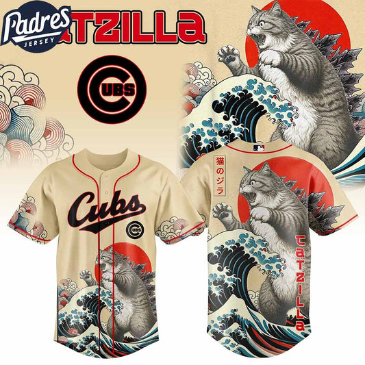 Chicago Cubs MLB X Catzilla Personalized Baseball Jersey - Padres Jersey Oasis: Elevate Your Baseball Style Game...