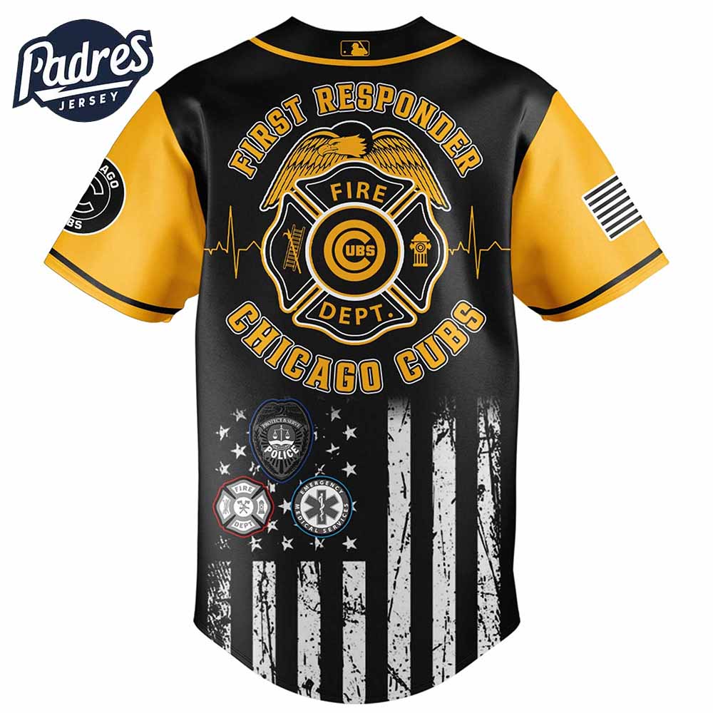 Chicago Cubs MLB x First Responders Baseball Jersey - Padres Jersey Oasis: Elevate Your Baseball Style Game... (Image 1)