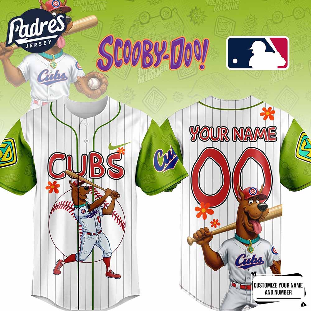 Chicago Cubs x MLB Scooby Doo Baseball Jersey Outfit - Padres Jersey Oasis: Elevate Your Baseball Style Game... (Image 1)
