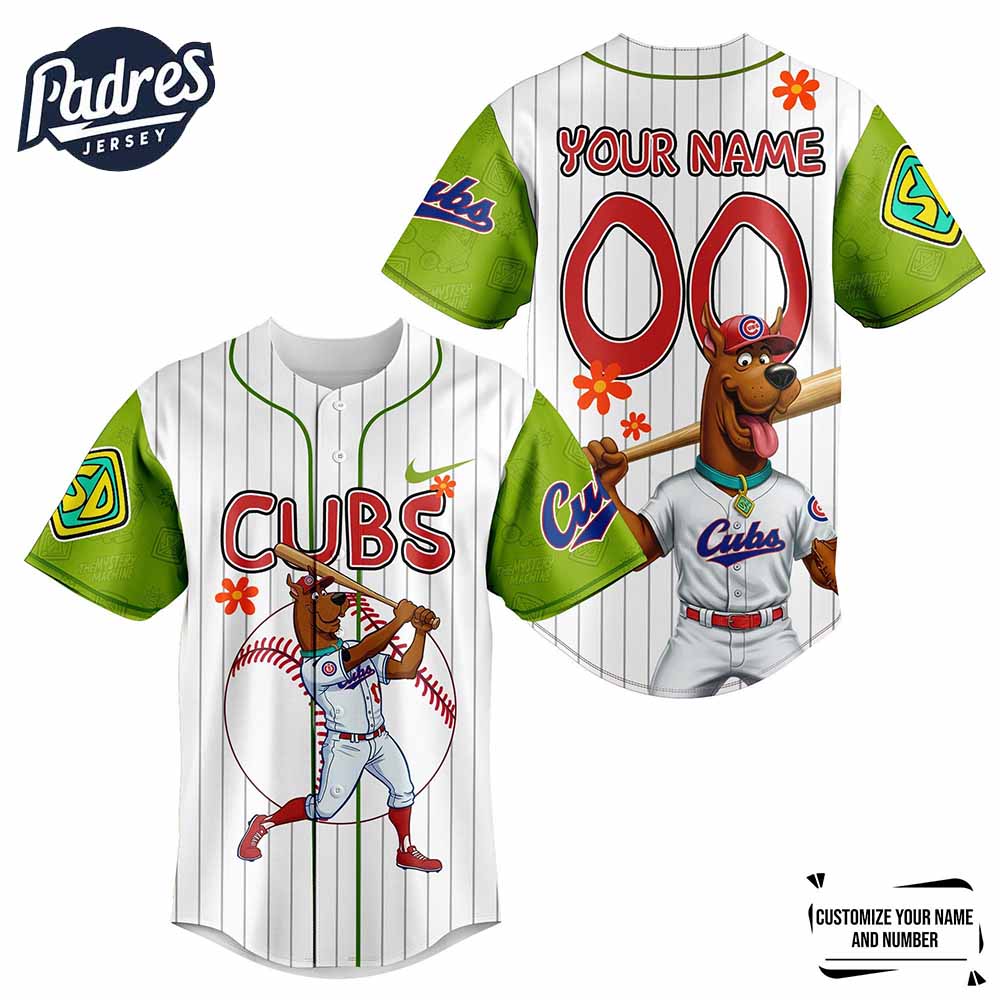 Chicago Cubs x MLB Scooby Doo Baseball Jersey Outfit - Padres Jersey Oasis: Elevate Your Baseball Style Game... (Image 3)