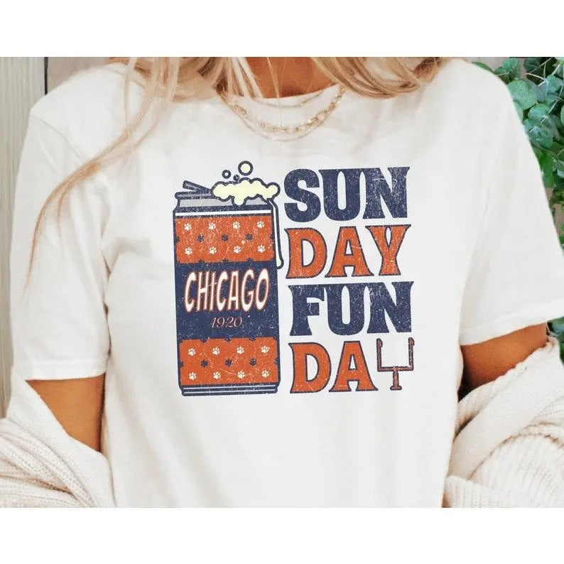 Chicago Football Shirt, Chicago Bear Shirt, Chicago Football Gift, Bear Football Shirt, Vintage Football Shirt, Game Day...