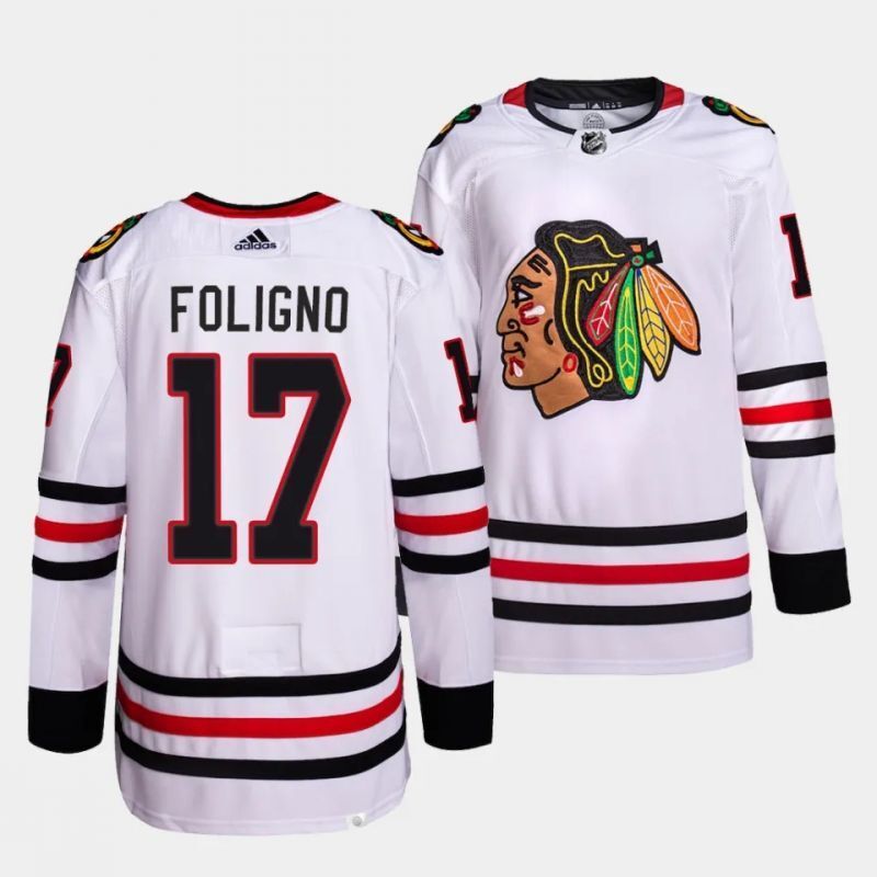 Chicago Blackhawks #17 nick foligno away primegreen authentic pro white jersey