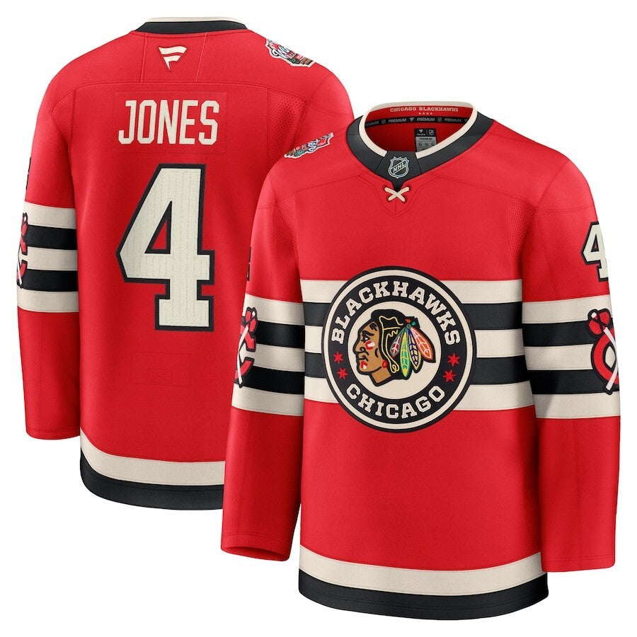Chicago Blackhawks #4 Seth Jones 2025 NHL Winter Classic Premium Player Jersey - Red
