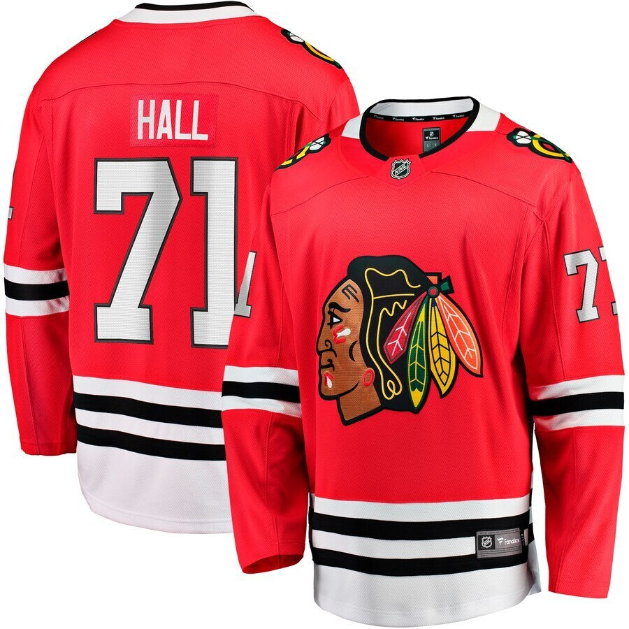 Chicago Blackhawks #71 Taylor Hall Home Breakaway Player Jersey - Red