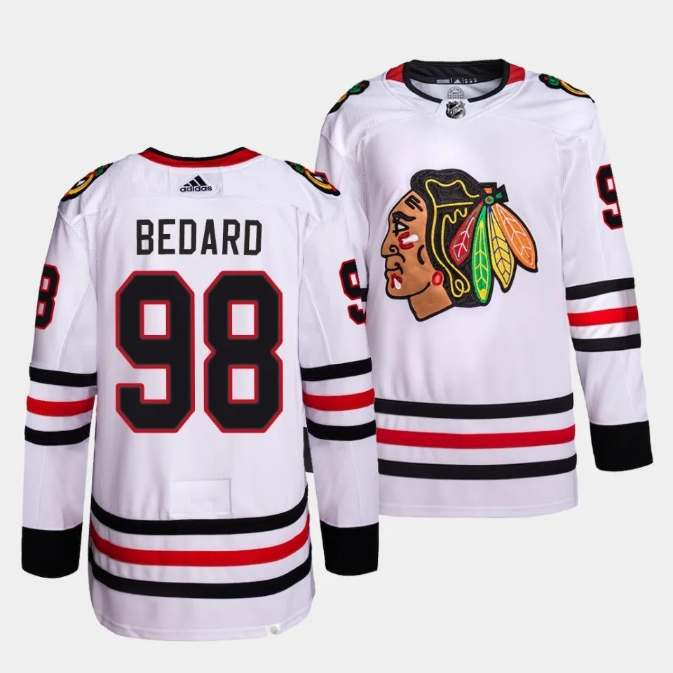 Chicago Blackhawks #98 2023 NHL Draft White Authentic Away Jersey