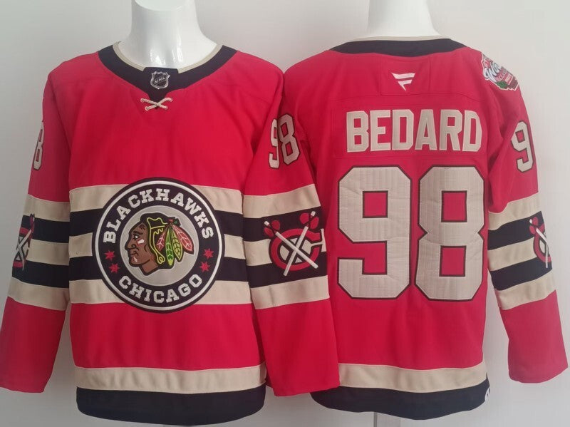 Chicago Blackhawks #98 Connor Bedard Blackhawks Style 5