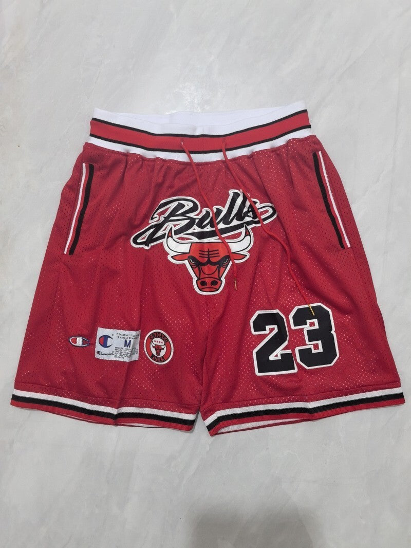 Chicago Bulls Bulls Red Retro Shorts Style 1