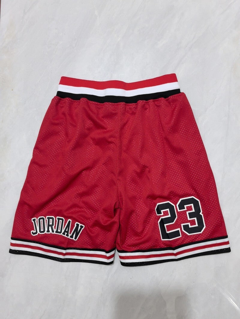 Chicago Bulls Bulls Red Retro Shorts Style 3