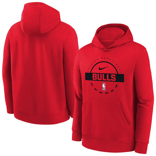 Chicago Bulls Red 2025 26 Practice Club Pullover Hoodie