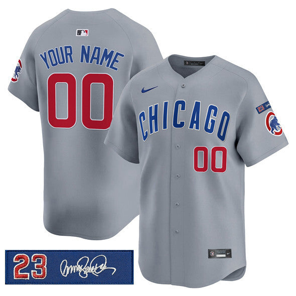 Chicago Cubs Active Player Custom Gray 'Ryne Sandberg Tribute' Vapor Limited