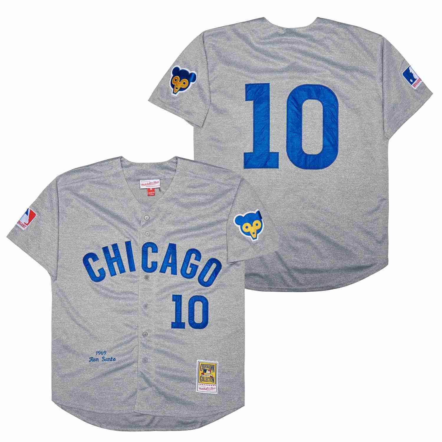 Chicago Cubs #10 Ron Santo Cubs 10 Hemp Gray 1969 Retro