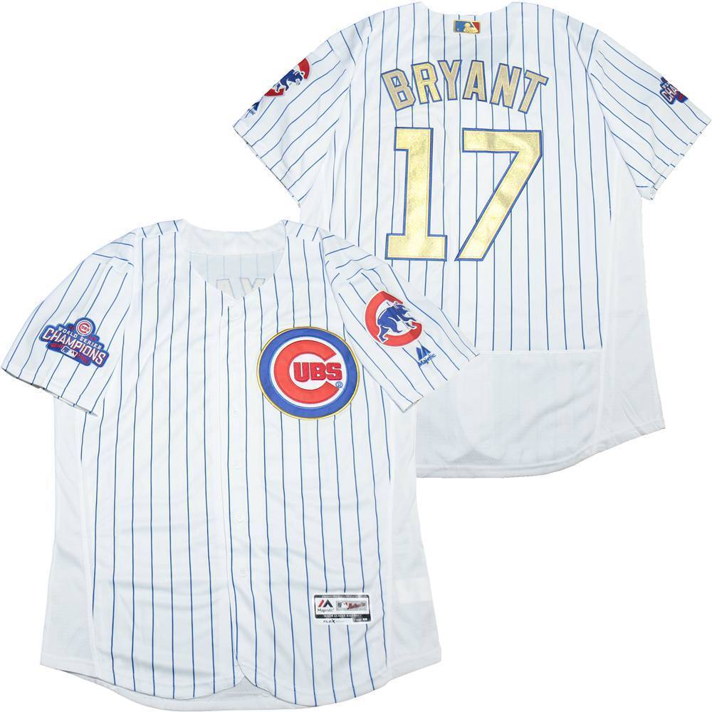 Chicago Cubs #17 Kris Bryant Cubs 17 White Edition Elite