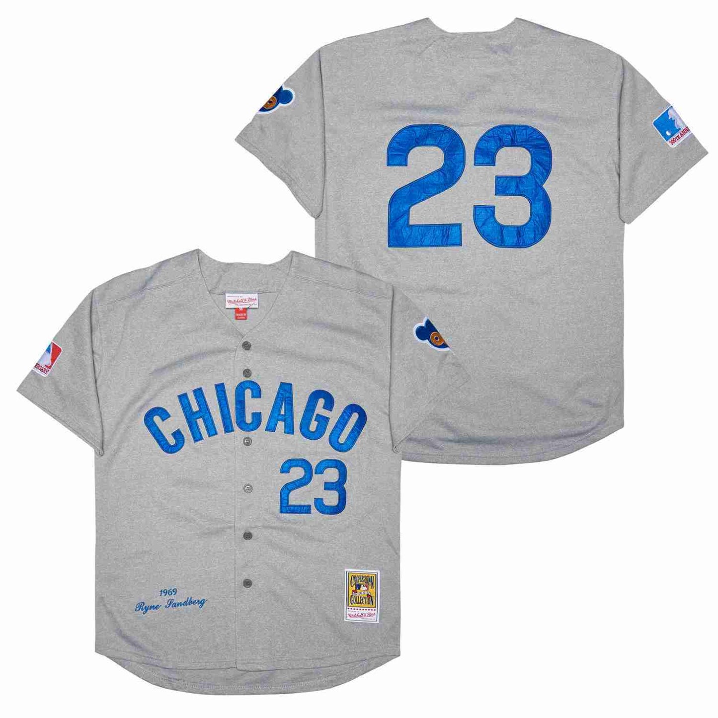 Chicago Cubs #23 Ryne Sandberg Cubs 23 Hemp Gray 1969 Retro Style 1