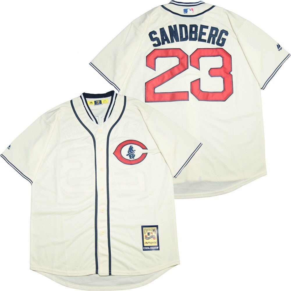 Chicago Cubs #23 Ryne Sandberg Cubs 23 Off-White 1929 Fan Retro