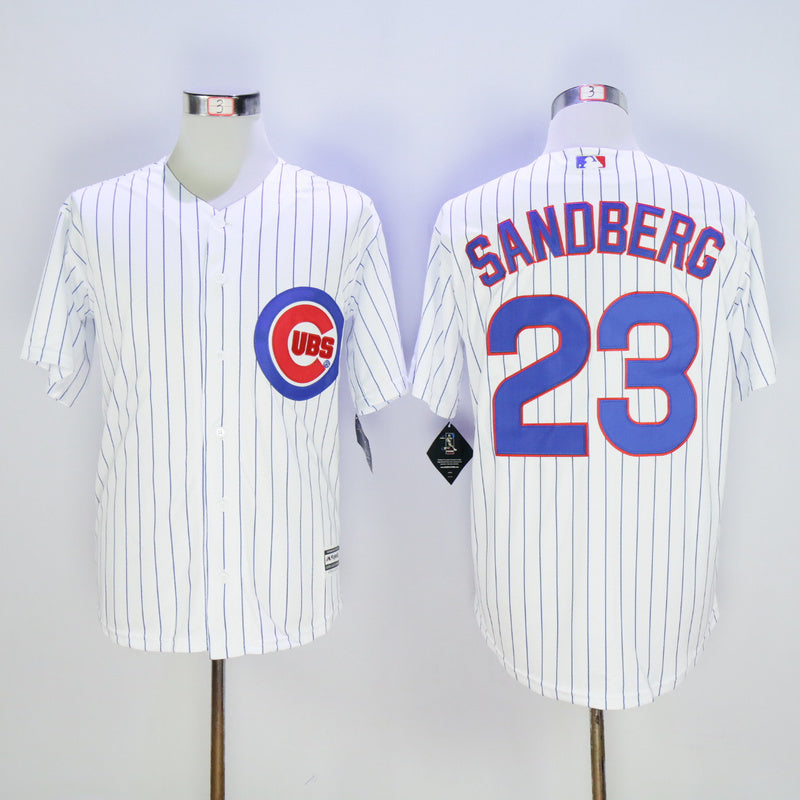 Chicago Cubs #23 Ryne Sandberg Cubs 23 White Retro Player Fan Edition