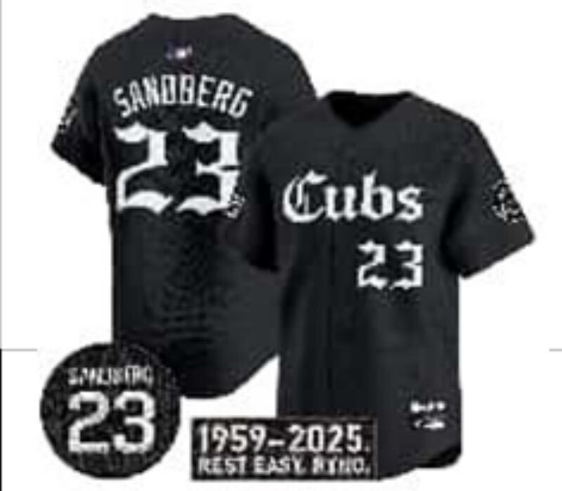 Chicago Cubs #23 Ryne Sandberg Cubs 5 Collaboration Style 3