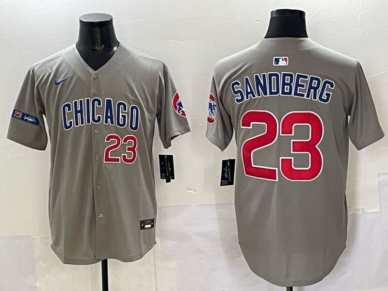 Chicago Cubs #23 Ryne Sandberg Cubs Adult Style 13