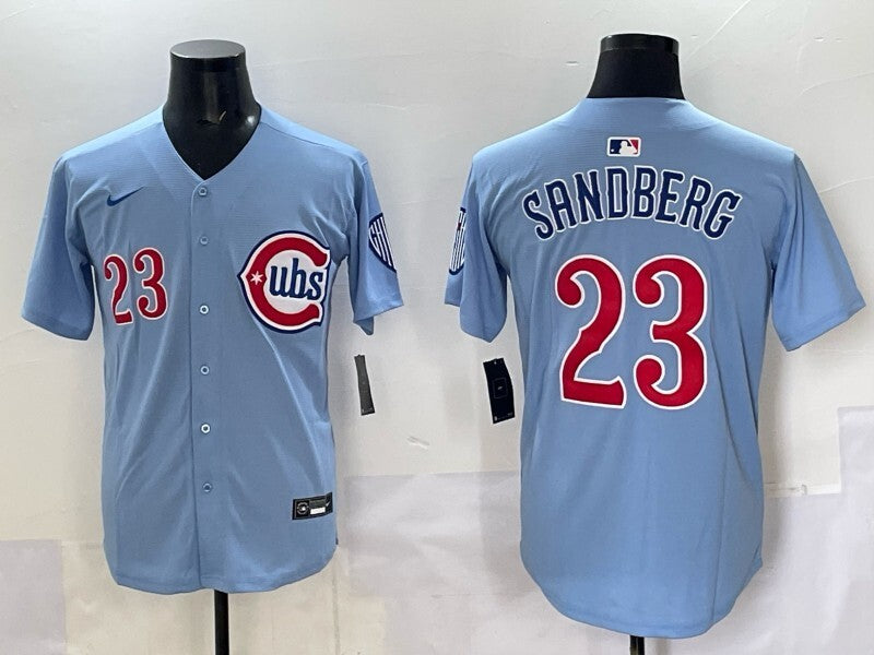 Chicago Cubs #23 Ryne Sandberg Cubs Retro Adult Style 4