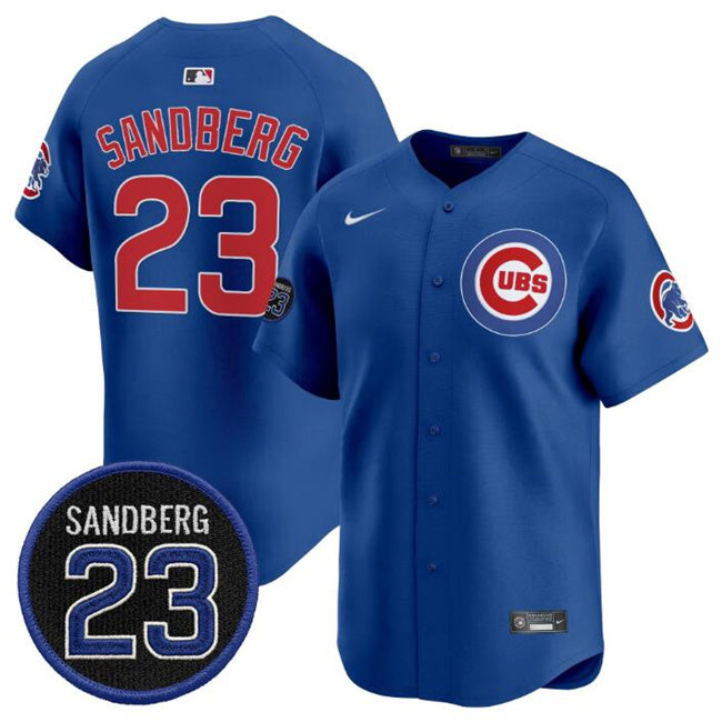 Chicago Cubs #23 Ryne Sandberg Royal 'Ryne Sandberg Tribute' Vapor Limited V2
