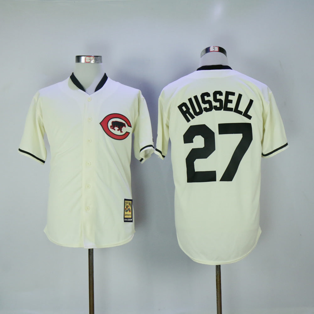 Chicago Cubs #27 Addison Russell Cubs 27 Off-White New Retro