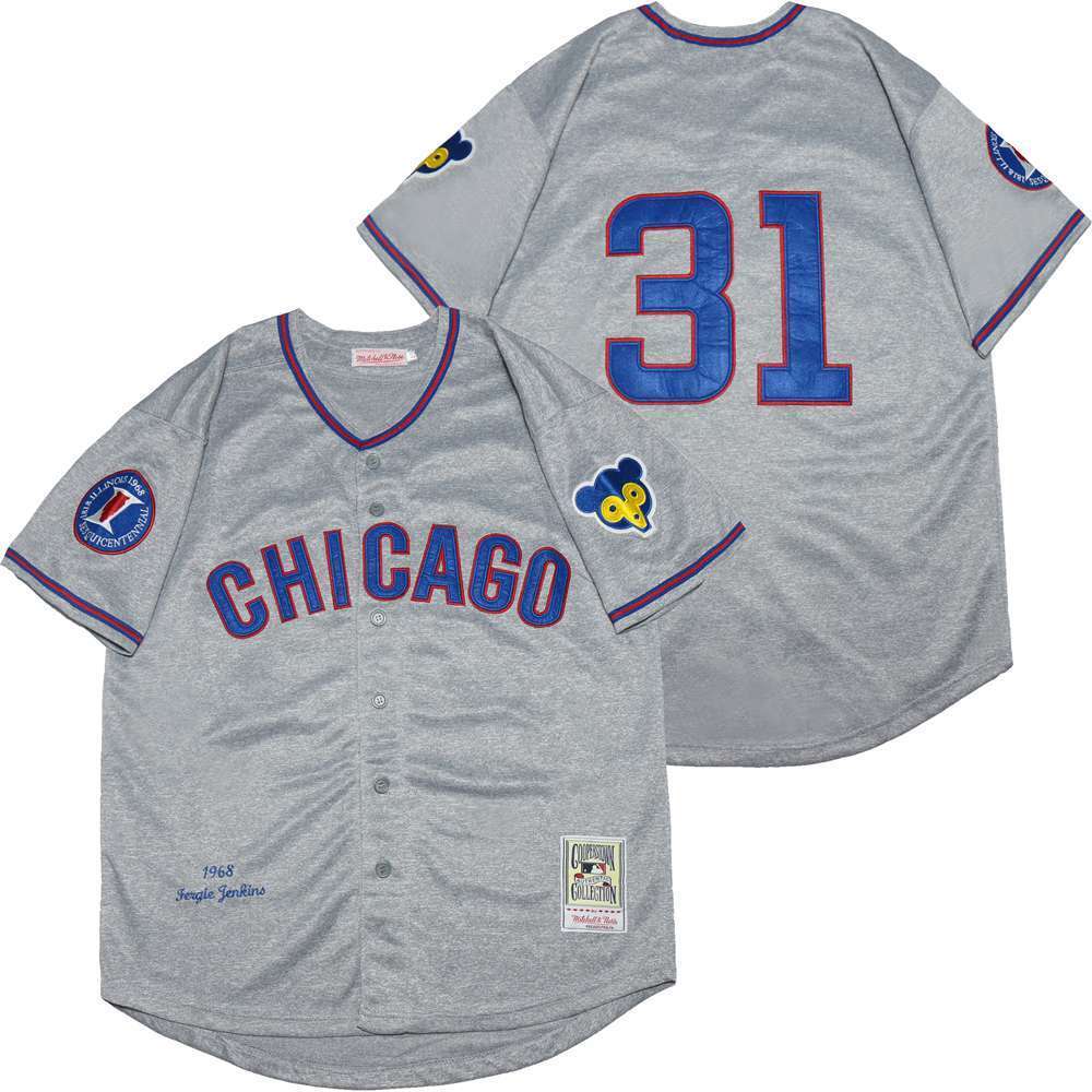 Chicago Cubs #31 Greg Maddux Cubs 31 Hemp Gray 1968 Retro Style 3