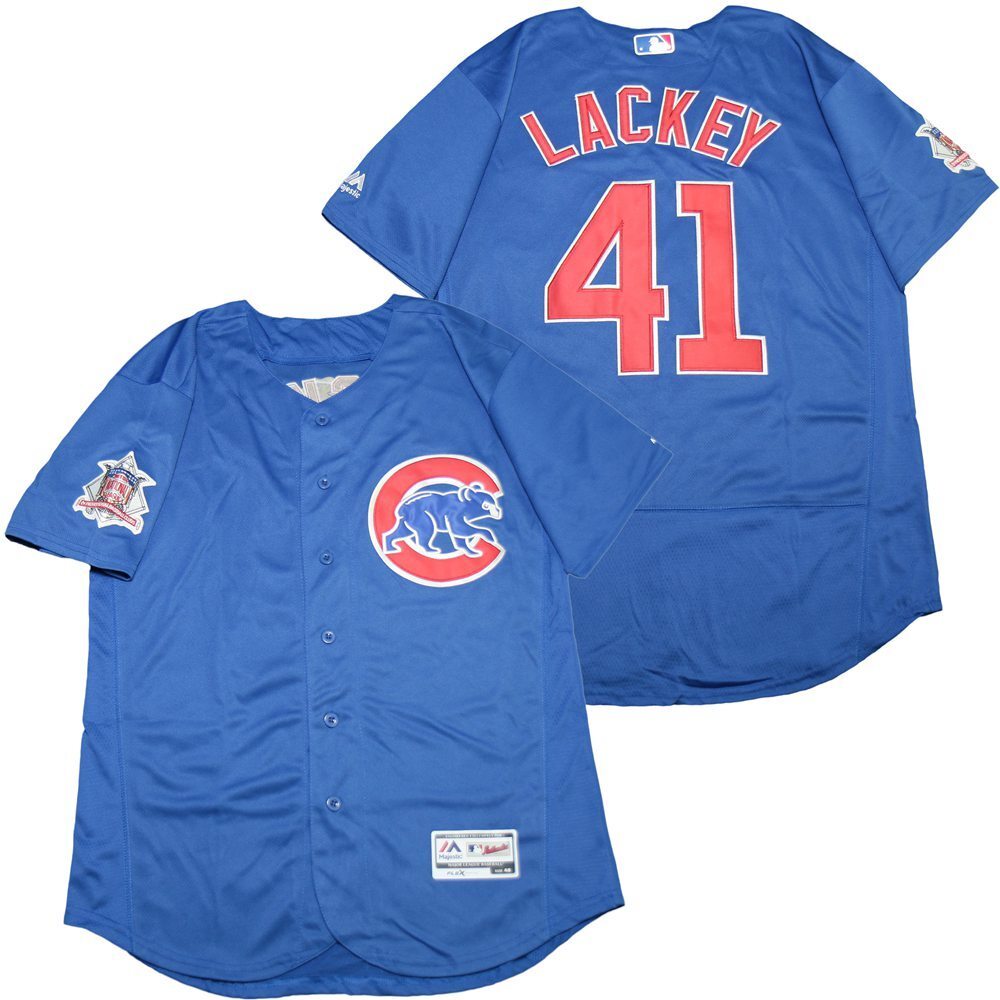 Chicago Cubs #41 Lackey Cubs 41 Blue Elite
