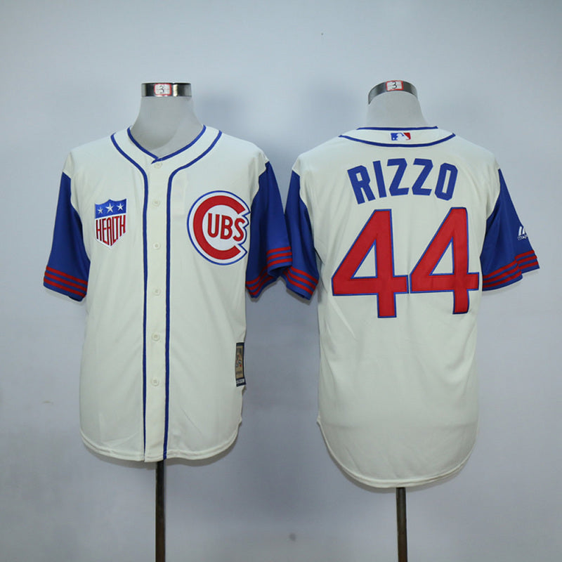 Chicago Cubs #44 Anthony Rizzo Cubs 44 Off-White 1942 Retro Fan Edition