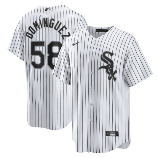 Chicago White Sox #58 Seranthony Dominguez Home Replica Jersey - White_conew1