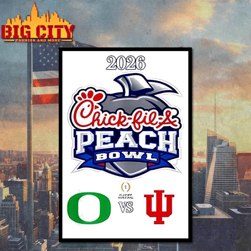 Chick-fil-A Peach Bowl 2026 Oregon vs Indiana Shirt