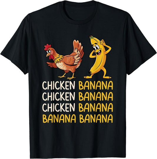 Chicken Banana T-Shirt | Unisex Cotton Tee Gift, Crewneck, Short Sleeve Hoodie, Sweatshirt | WearSparks.com