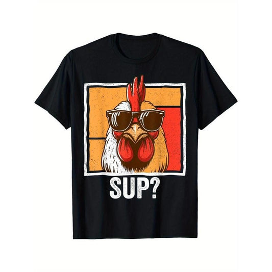 Chicken Sunglasses Animal Farm Funny For Farmer Men T-Shirt made in usa Hoodie, Sweatshirt | WearSparks.com